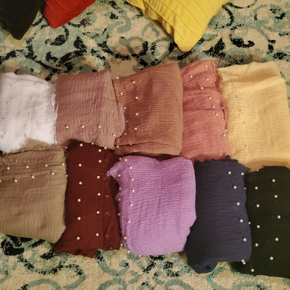 Sprinkle pearls scarves set - Picture 2 of 2